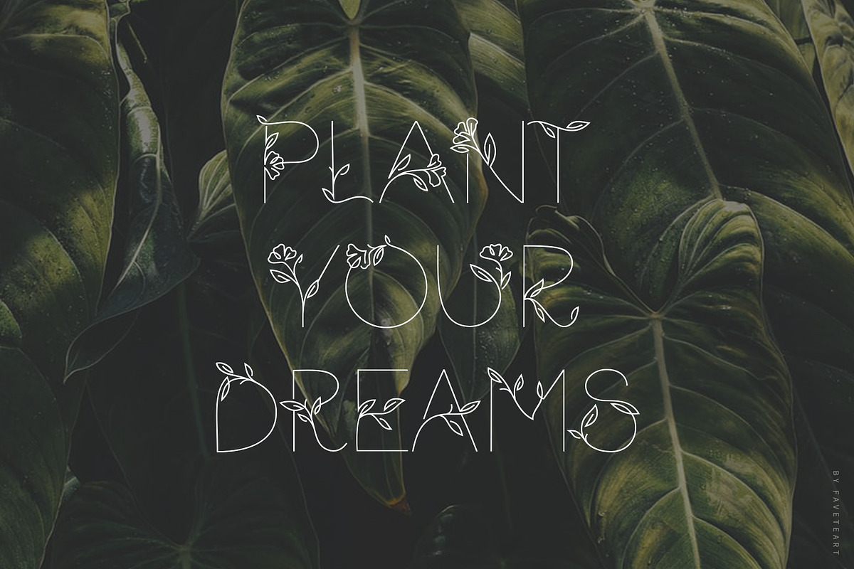Florium - floral logo font, a Sans Serif Font by Favete Art (Photo 17 of 21)