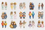 Watercolor Best Friends Clipart, a Person Illustration by Rose Art (Thumbnail 2 of 4)