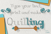 Helevo Quilling Pack font & ornament, a Sans Serif Font by Studio Debelle (Thumbnail 2 of 6)