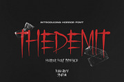 Thedemit - Horror Font Typeface, a Blackletter Font by Kincrev Studio (Thumbnail 1 of 7)