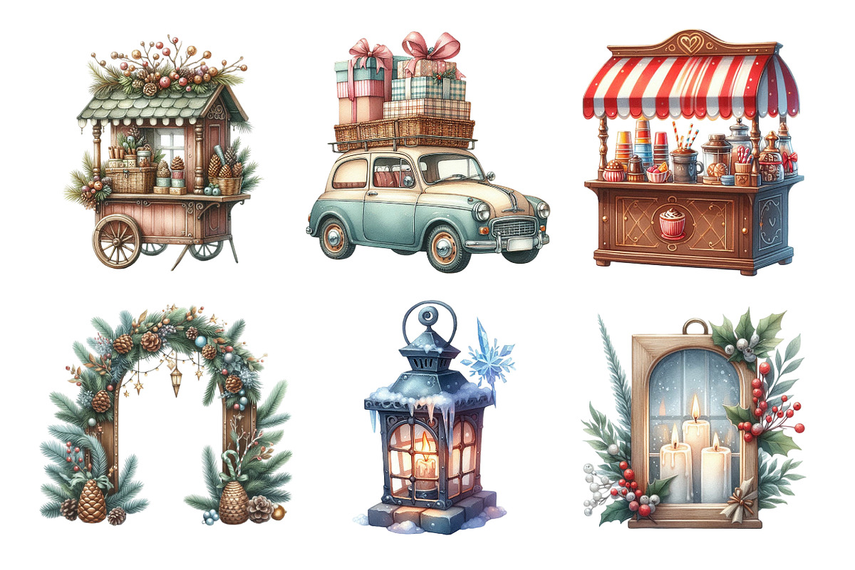 Cozy Winter Town Clipart, an Illustration by Daily.Designs (Photo 3 of 5)