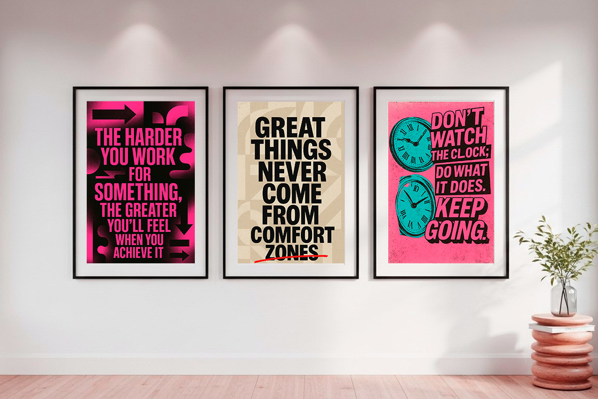 Bold Letter Quote Prints for Office, a Pattern Graphic by LaVika (Photo 8 of 9)