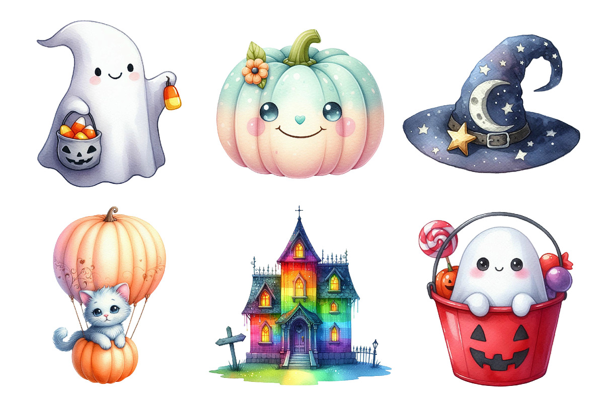 Cute Halloween Collection Clipart, an Illustration by Daily.Designs (Photo 4 of 5)