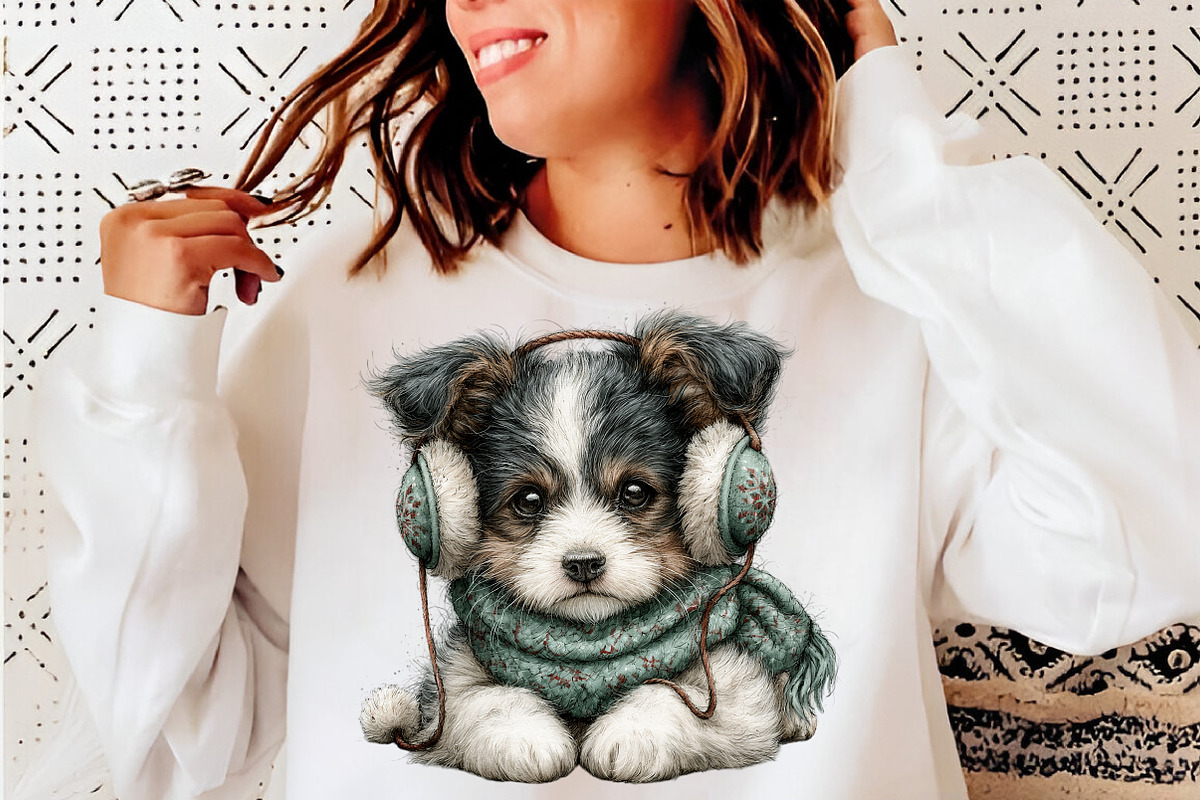 Watercolor Christmas Dogs Clipart, a Transportation Illustration by SinaCreation (Photo 8 of 9)