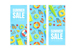 Summer Sale Banner Templates Set, an Illustration by TopVectors