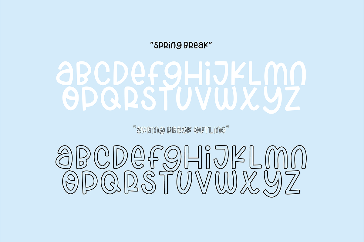 SPRING BREAK Sans Serif Outline Duo preview 8