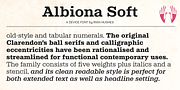 Albiona Soft, a Serif Font by Device (Thumbnail 1 of 5)