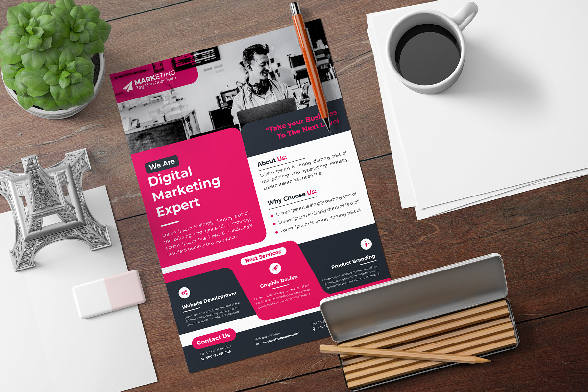 Corporate Theme Business Flyer, a Marketing Template by Graphiexperto (Photo 5 of 6)