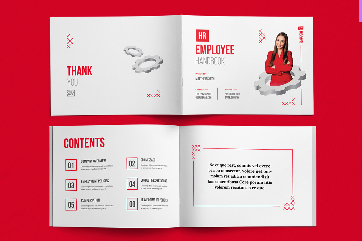 HR Employee Handbook, a Brochure Template by ContestDesign (Photo 2 of 6)