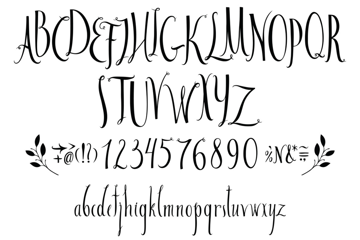 Set of vector alphabet and numbers