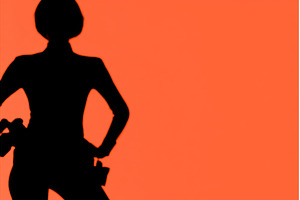 A silhouette of a woman, donning a, a Nature Photo by ZinetroN