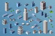 Bundle isometric city, a Work Illustration by AlexZeL (Thumbnail 10 of 15)
