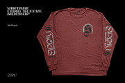 Vintage Long Sleeve T-Shirt Mockup, a Shirt Mockup by Mad Supply (Thumbnail 1 of 4)