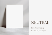 Neutral 5x7 Invitation Card Mockup, a Product Mockup by Serenefeeling (Thumbnail 1 of 6)