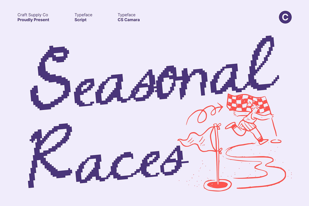 CS Willard Pixel, a Script Font by Craft Supply Co. (Photo 7 of 8)
