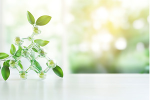 Green Molecular Structure with, a Technology Photo by Lermont51