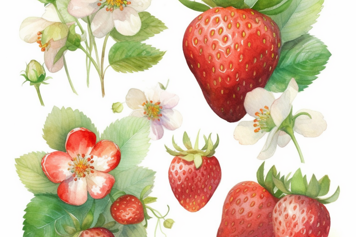 Strawberries Clipart, an Object Illustration by Meisanmui (Photo 3 of 8)