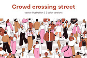 People crowd on city crosswalk, a Person Illustration by Good Studio (Thumbnail 1 of 3)