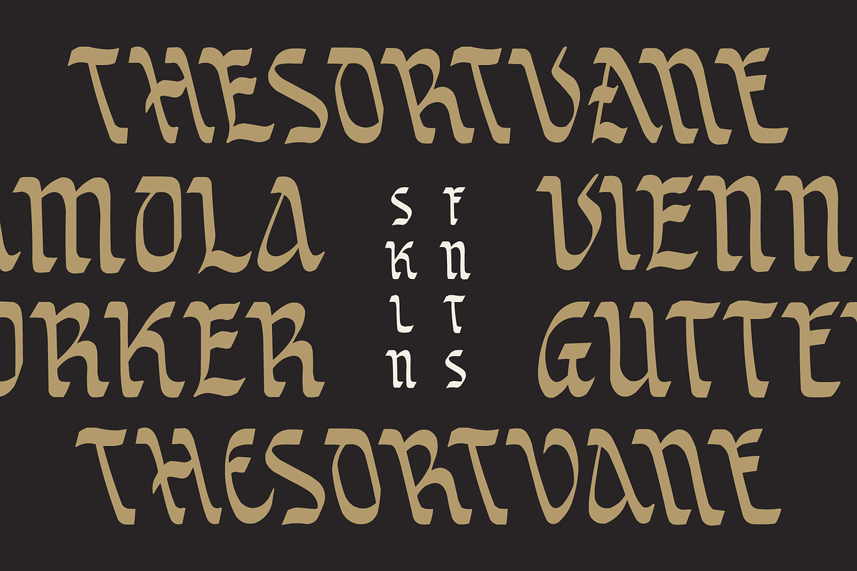 SFC SORTVANE, a Blackletter Font by Skilline Supply Co. (Photo 8 of 8)