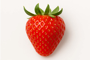 Strawberry isolated on white, a Food Illustration by AlexArt