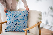 Abstract Blue Terrazzo Patterns, a Pattern Graphic by Julie&Taily (Thumbnail 6 of 9)