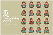 Sew Matryoshkas Icons, an Icon by paulopivato (Thumbnail 1 of 3)
