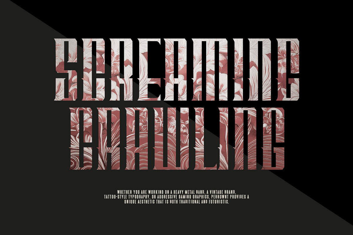 Perrownt Bold Modern Blackletter, a Blackletter Font by Maulana Creative (Photo 7 of 7)