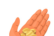 Hand holding gold coins palm, a Finance Illustration by Things for designers (Thumbnail 3 of 3)