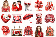 Valentine’s Day Clipart, an Illustration by OK Design (Thumbnail 3 of 6)