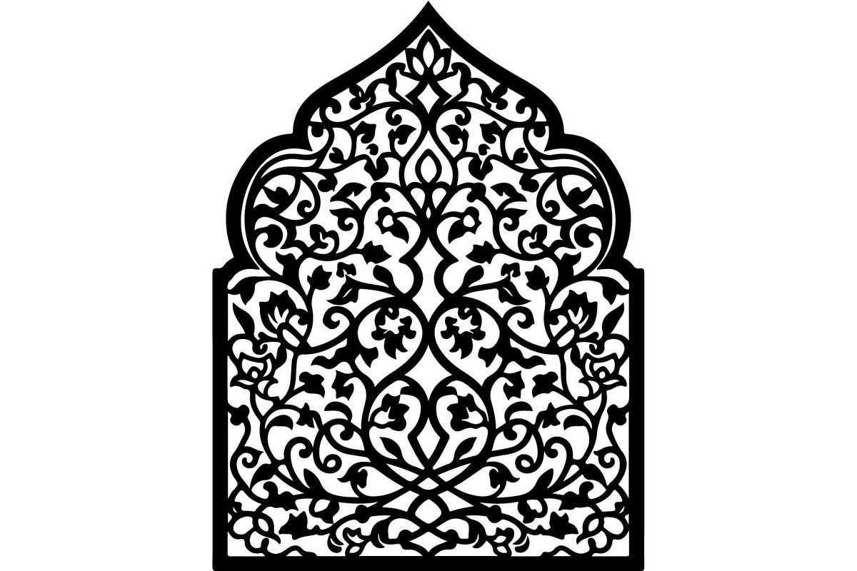 Islamic Decorative Arch Frame Vector, a Decorative Illustration by ...