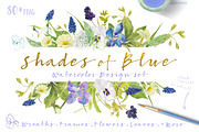 Shades of Blue-watercolorBundle, an Illustration by watercolorwild.graphics (Thumbnail 1 of 11)