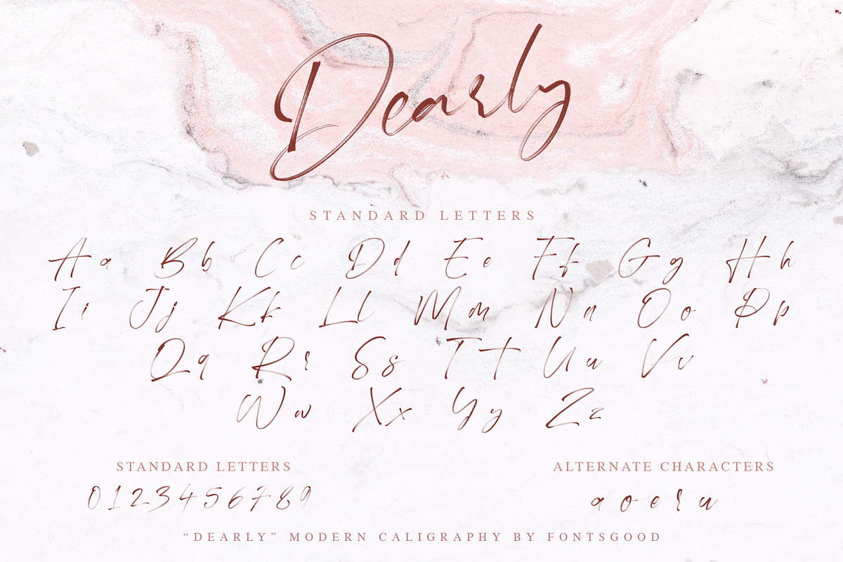 Dearly SVG Font preview 4