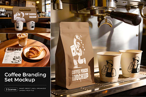 Coffee Branding Set Mockup, a Cups & Container Mockup by Pitchlook.Studio