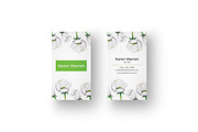 Watercolor Floral Business Card, a Business Card Template by RCDesigns (Thumbnail 2 of 3)