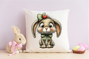 Valentine's Whimsical Bunny Clipart, an Illustration by designcity5 (Thumbnail 5 of 5)