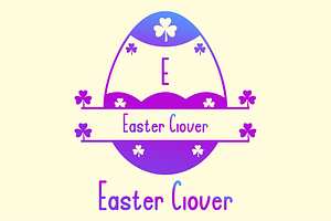 Easter Clover Monogram Display