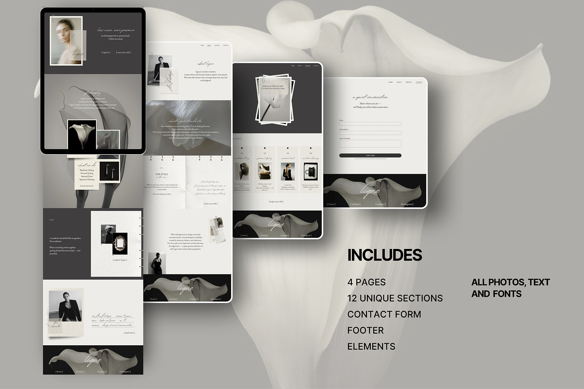 Portfolio Website Canva Template, a Landing Page Template by Studio Suvelle (Photo 3 of 7)