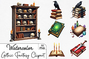 Gothic Fantasy Books Clipart, an Illustration by CrexoraLab (Thumbnail 1 of 5)