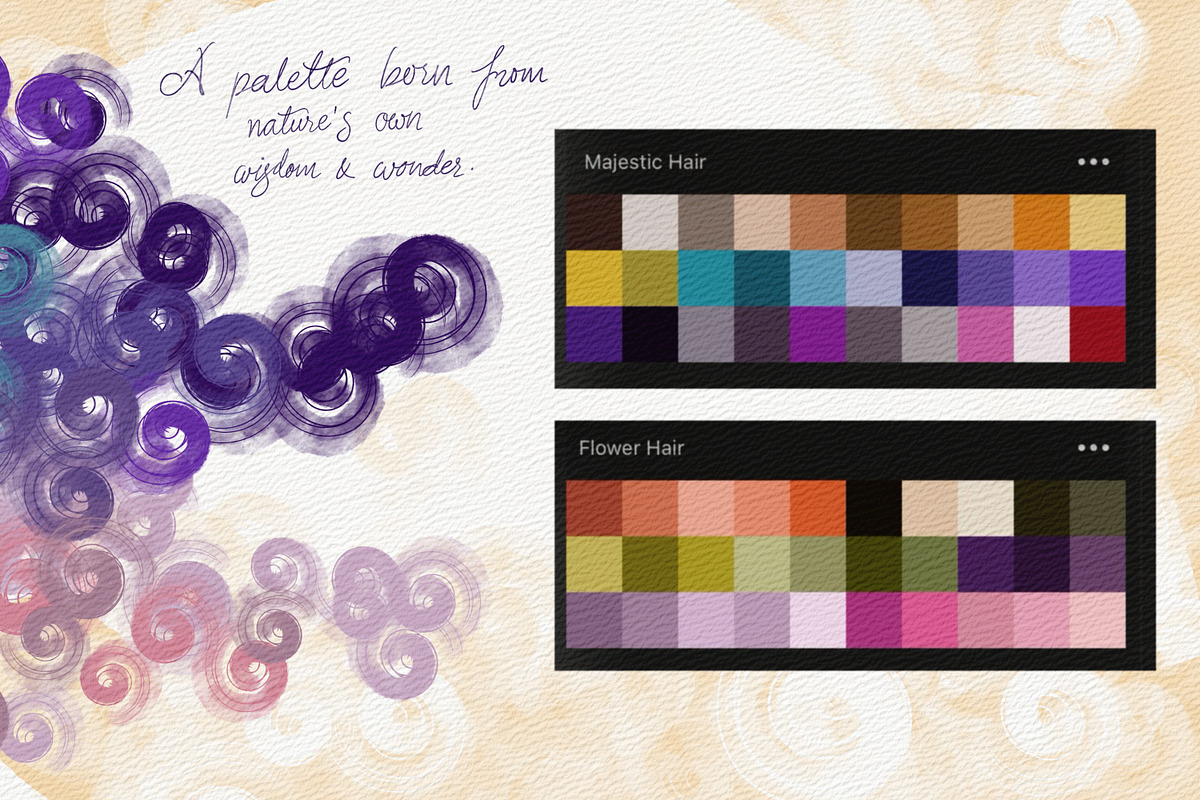 Curl Hair Procreate Brushes, a Brush Add-On by ArtstudioByKhushbu (Photo 6 of 6)