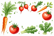Watercolor Vegetable Clipart Bundle, a Graphic by Creativeshirt (Thumbnail 4 of 14)