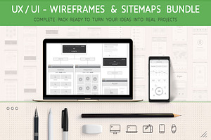 Wireframes and Sitemaps Bundle