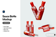 Sauce Bottle Mockup, a Packaging Mockup by SLAB! Design (Thumbnail 1 of 7)