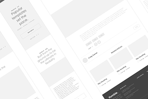 Axure Responsive Template Blog 01