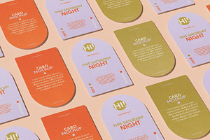 Set of Business Cards Mockup, an Advertising Mockup by skybluecreative