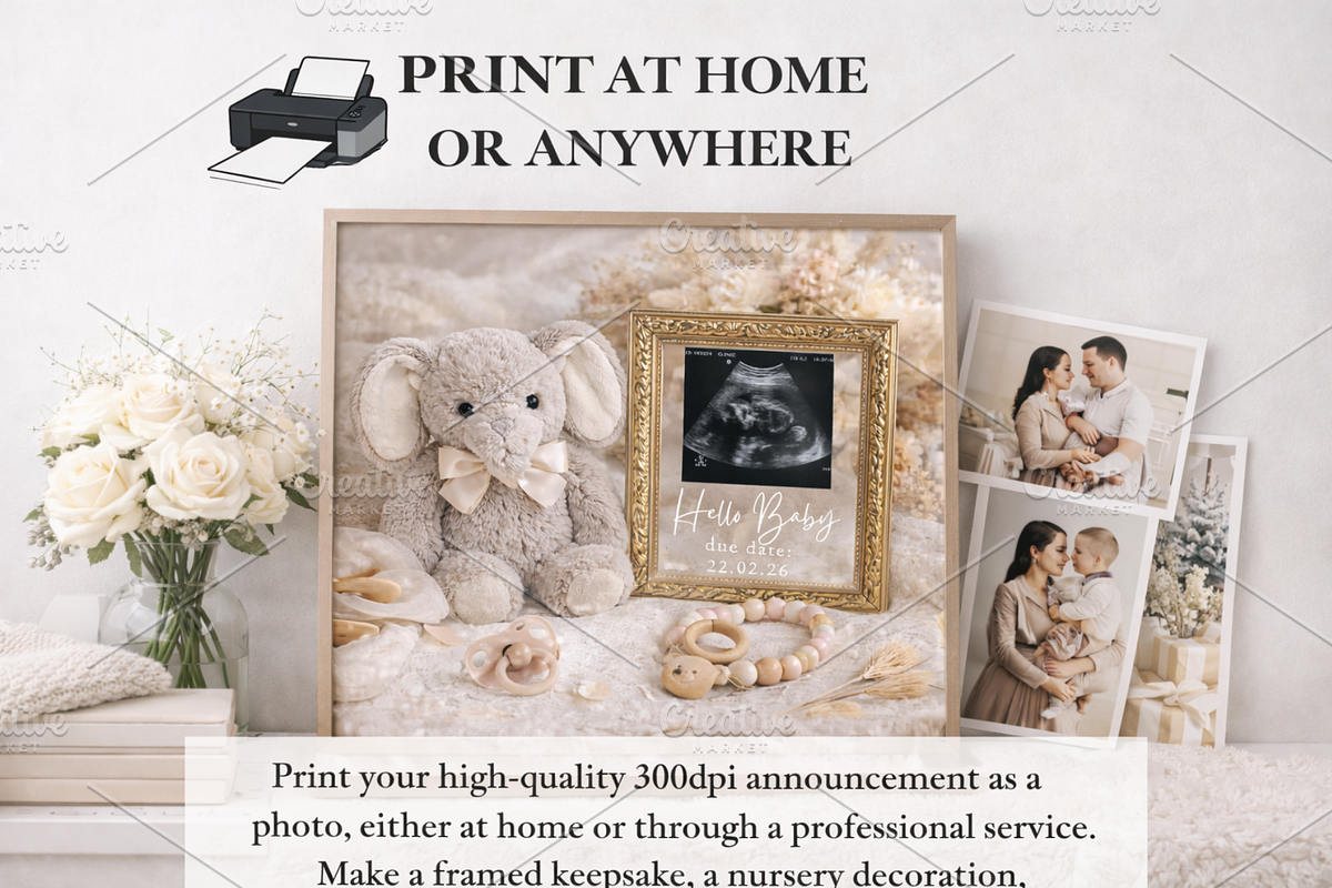 Neutral Baby Announcement Template, a Social Media Template by Digiteve (Photo 3 of 6)