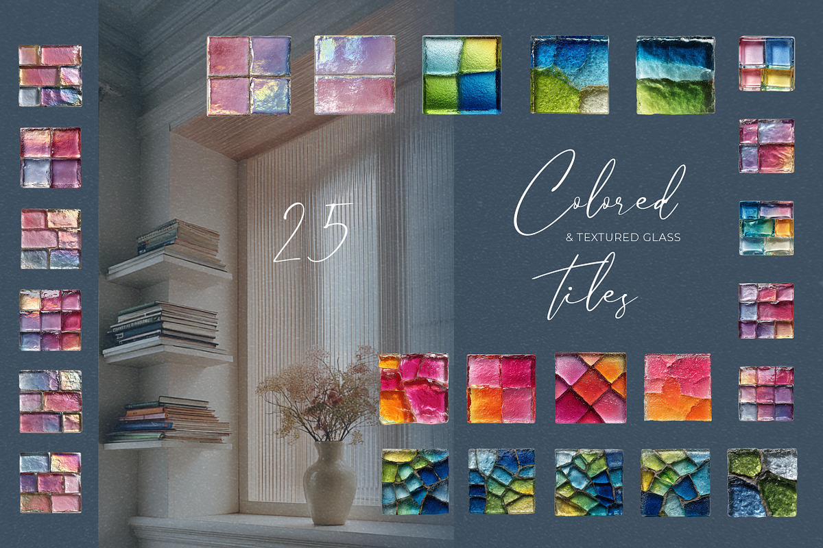 Glassarium — Glass Tiles Collage Kit, an Object Graphic by R-studio (Photo 7 of 11)