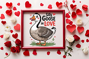Cute Valentine Goose Design Bundle, an Illustration by RobertsArt (Thumbnail 6 of 10)