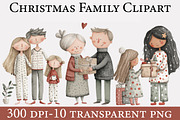Christmas Family Clipart, an Illustration by Designworld (Thumbnail 1 of 6)