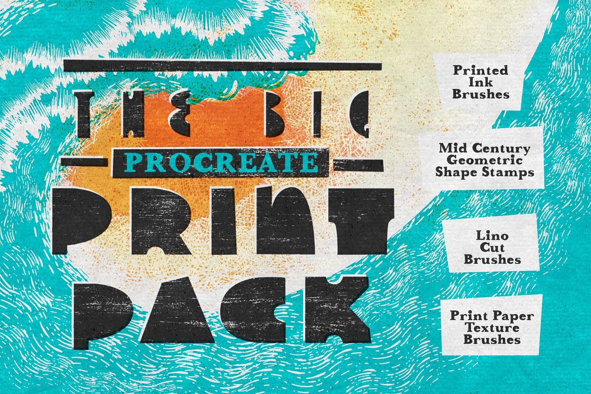 The Big Procreate Print Pack, a Brush Add-On by UPROOT (Photo 1 of 6)