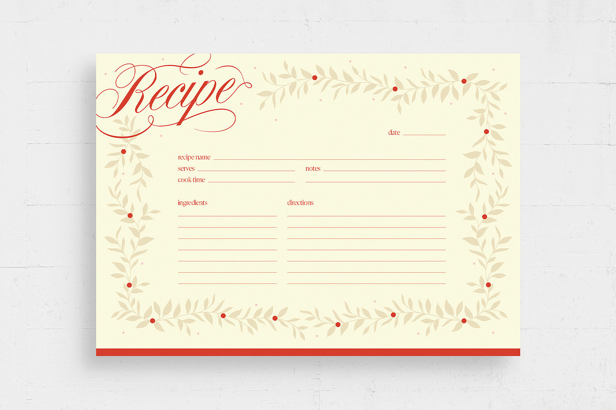Christmas Recipe Card Template, a Card Template by BrandPacks (Photo 4 of 5)